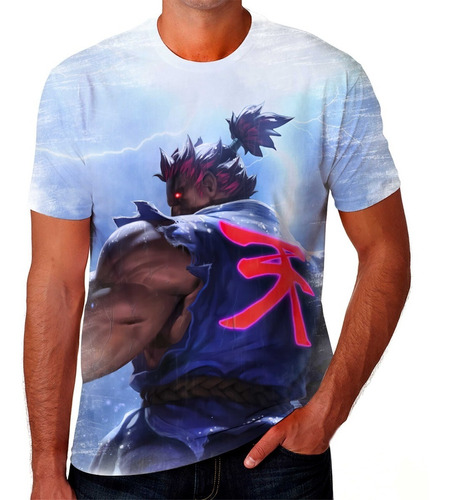 Camiseta Camisa Akuma Street Fighter Jogo Luta Moda Alta 02