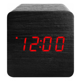 Reloj Despertador Cubo De Escritorio Led (fech Y Temp)