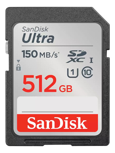 Cartão De Memória Sandisk 512gb Cartão Sd Ultra 150mbs C10