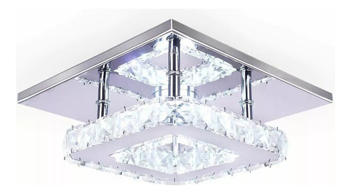 Candelabro De Techo Colgante Led Cristal Luz Cálida 12w