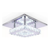 Candelabro De Techo Colgante Led Cristal Luz Cálida 12w