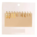 Pack 5 Pares Aros Zarcillos Aretes De Acero Inoxidable Mujer