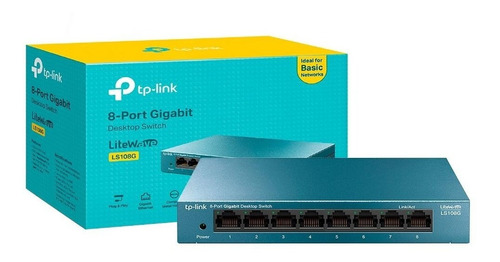 Switch Hub Metal 8 Portas Tp-link Ls108g Gigabit 10/100/1000