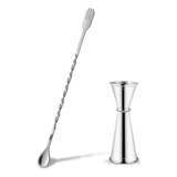 Kit Bartender Set Cocteleria Jigger Japones Tragos Medidor De Oz 30/60ml Cuchara De Bar Spoon Kit Bartender Set Cocteleria Tridente 32cm Marinshop