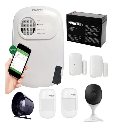 Kit De Segurança Alarme E Câmera Wi-fi 04 Sensores Sem Fio