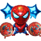 Globos Metálicos De Spiderman Marvel Hombre Araña Kits 5pz