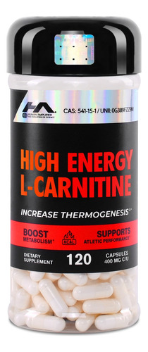 High Energy L-carnitina, Rendimiento Físico 100% Natural Ha® Sabor Sin Sabor