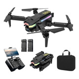 Fe Drone Profesional Doble Camara 4k Con Luces Led + 2