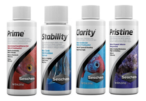 Seachem Kit Prime + Stability + Clarity + Pristine 100ml