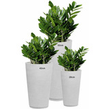 Jogo 3 Vasos Grd Decor Luxo Plantas Casa Jardim Varanda