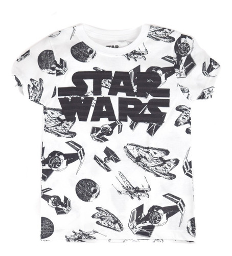 Playera Bebe Niño Logo Star Wars Original 06 Meses