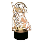 3d Lámpara Led Anime Espada Arte Online Sinon Figura