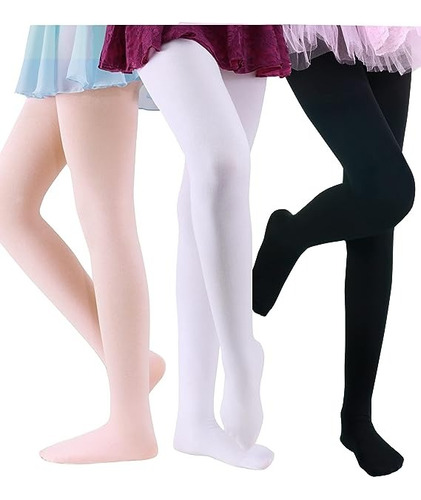 Pantys Medias Para Niñas Ballet Delgada Opacas 