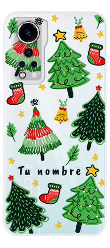 Funda Para Zte Navideño Árbol De Navidad Con Tu Nombre