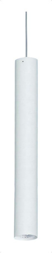 Lampara Techo Colgante Tubular Minimalista 50cm A/dicro Led Color Blanco