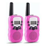 Radio Walkie Talkie Infantil 3 Millas 2 Piezas Rosa