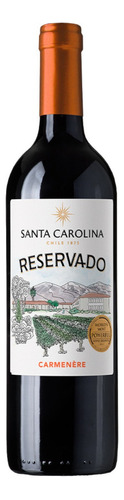 Vinho Carménère Santa Carolina Reservado Adega Viña Santa Carolina 750 Ml Em Um Estojo De Vidro