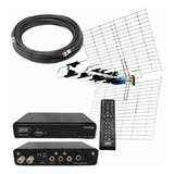 Kit Sintonizador Tda Fullhd + Antena + 10 M Cable Coaxil