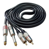 Cabo 2 P10 Mono X 2 Rca 5,0 Metros