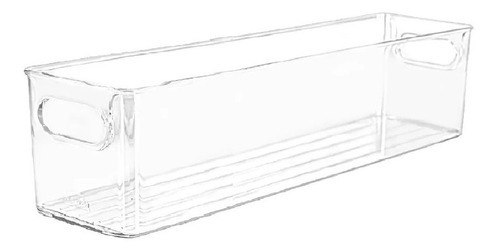 Recipiente Organizador Heladera Multiuso Acrilico 40x10 Cm Color Transparente