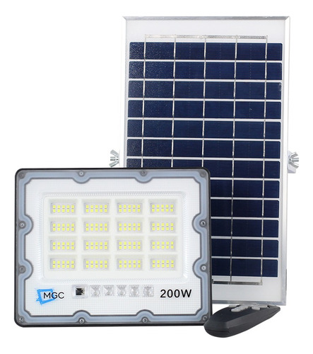 Refletor Solar Led 200w Placa Painel Bateria Prova Dágua