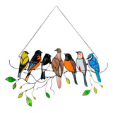 Pájaros Multicolores, Un Pájaro Atrapasoles De Jardín Teñido