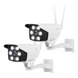 Kit X2 Camaras De Seguridad Cm200w Ip Wifi 1080p