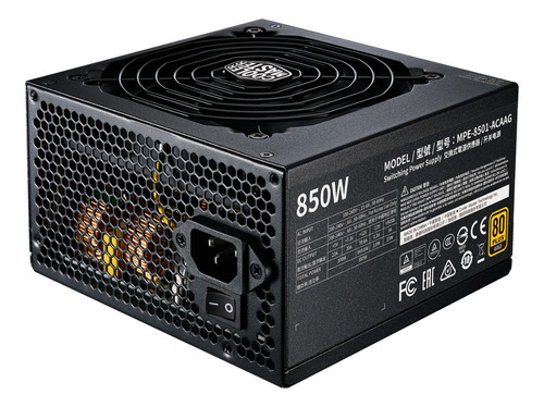 Fuente Para Jugadores Cooler Master Mwe 850v V2 80 Plus Gold Mpe-88501, Color Negro, 110 V/220 V