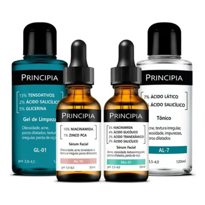 Kit Antiacne Avançado Gl01+al7+nc10+mix01 Principia | Parcelamento sem juros