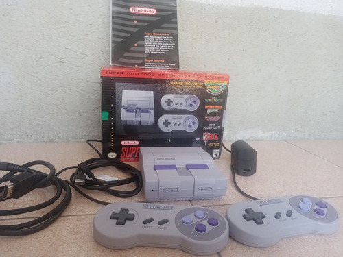 Súper Nintendo Classic Edition 512mb Color  Gris Y Violeta