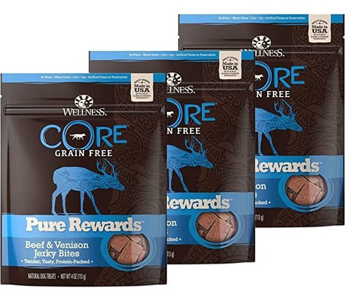 5 Piezas De Wellness Core Pure Rewards Natural Grain Free Do