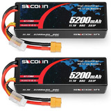 2 Baterias 11.1v Lipo  3s 5200mah 60c Con Conector Xt60