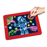 Pizarron Tablet Luz Magica Neon Dibujar Escribir Juguete