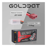 Goldbat 5000mah 2s 7.4v 60c Shorty Hardcase Lipo Batería Con