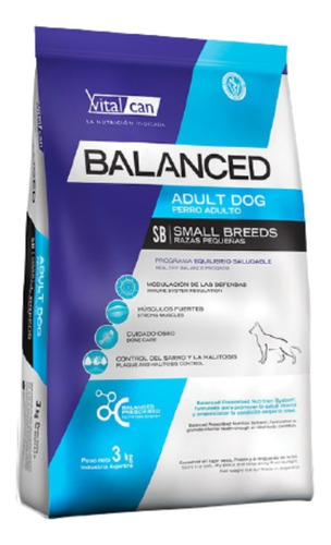 Alimento Vitalcan Balanced Adult Dog Para Perro Adulto De Raza Pequeña Sabor Mix En Bolsa De 7.5kg