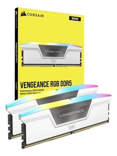 Memória Corsair Vengeance Rgb Branca Ddr5 2 X 16gb 6000mhz