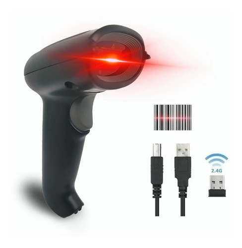 Escaner Lector Código Qr Barras Inalambrico Laser 2.4g