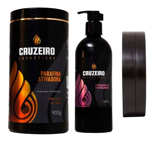 Kit Bronzeamento Natural Cruzeiro Parafina + Fixador + Fita