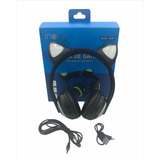 Headphone Bluetooth V5.0 Com Gatinho Com Led Inova Fon7425