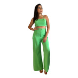 Conjunto Alfaiataria Feminino Calça E Cropped