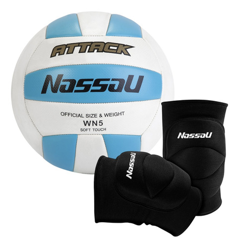 Combo Voley Pelota + Rodillera Nassau Medida Profesional