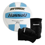 Pelota Para Voley Attack + Rodillera Deportiva Cover Nassau