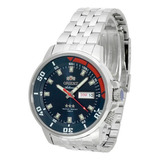 Relógio Orient Masculino Automático 469ss058 D1sx Azul Cor Da Correia Prata