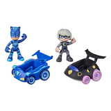 Pj Masks Catboy Y Luna Girl. Battle Racers. Incluye Personajes Y Autos