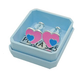 Aritos Abridores / Aros De Plata 925 Corazón Esmaltado