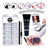 Kit Polygel Poligel Alongamento Unha Mini Cabine 18w F1 Tip