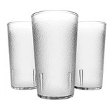 6 Vasos De 9 Oz Plástico Transparente Restaurante Hotel