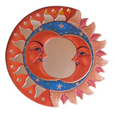 Espejo De Luna + Sol Hecho Con Mosaico A Mano, Arte, Hogar