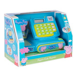 Caja Registradora Peppa Pig Con Sonido Y Accesorios Full Color Celeste