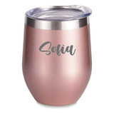 Vasos De Vino En Acero Inoxidable Colores Personalizado! Color Oro Rosa